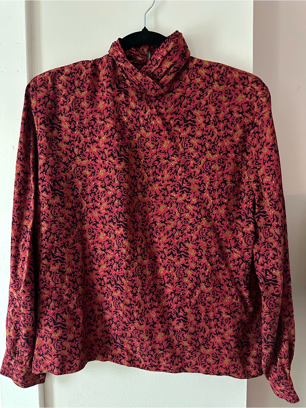 Brooks Brothers 80’s Vintage Silk High Neck Blouse Sz 6